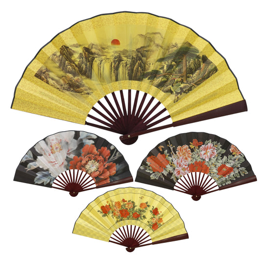 Chinese Vintage Oriental Hand Held Folding Fan FNSZ03. (12PC)
