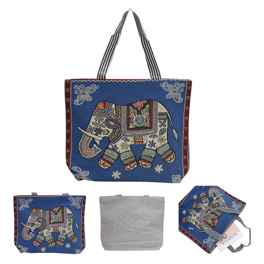 Elephant Embroidery Tote Bag BG315-6. (12PC)