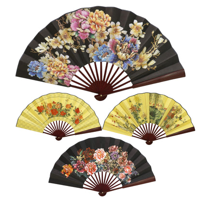Chinese Vintage Oriental Hand Held Folding Fan FNSZ03 (12PC)