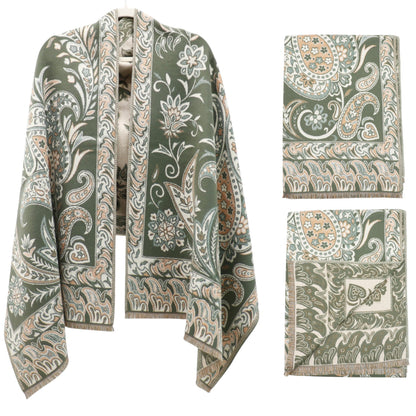 Cashmere Feel Winter Reversible Paisley Scarves SCF5726-51 (12PC)