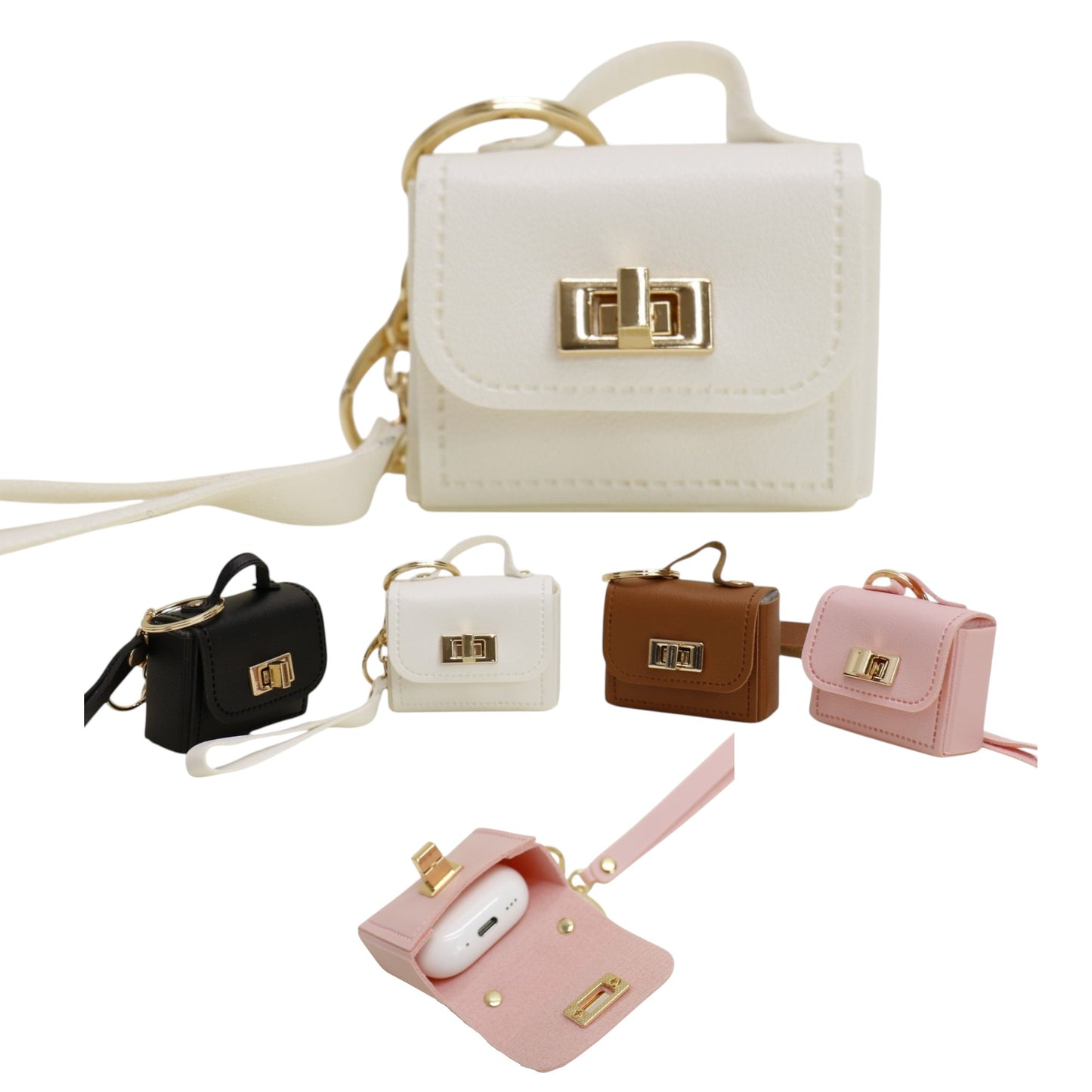 Elegance Air pods Case Bag Key Chain SS6305-8 (12PC)