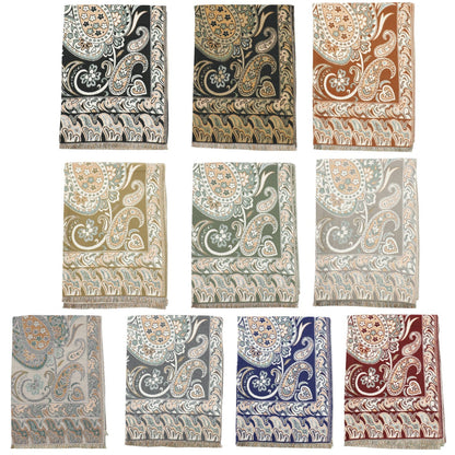 Cashmere Feel Winter Reversible Paisley Scarves SCF5726-51 (12PC)