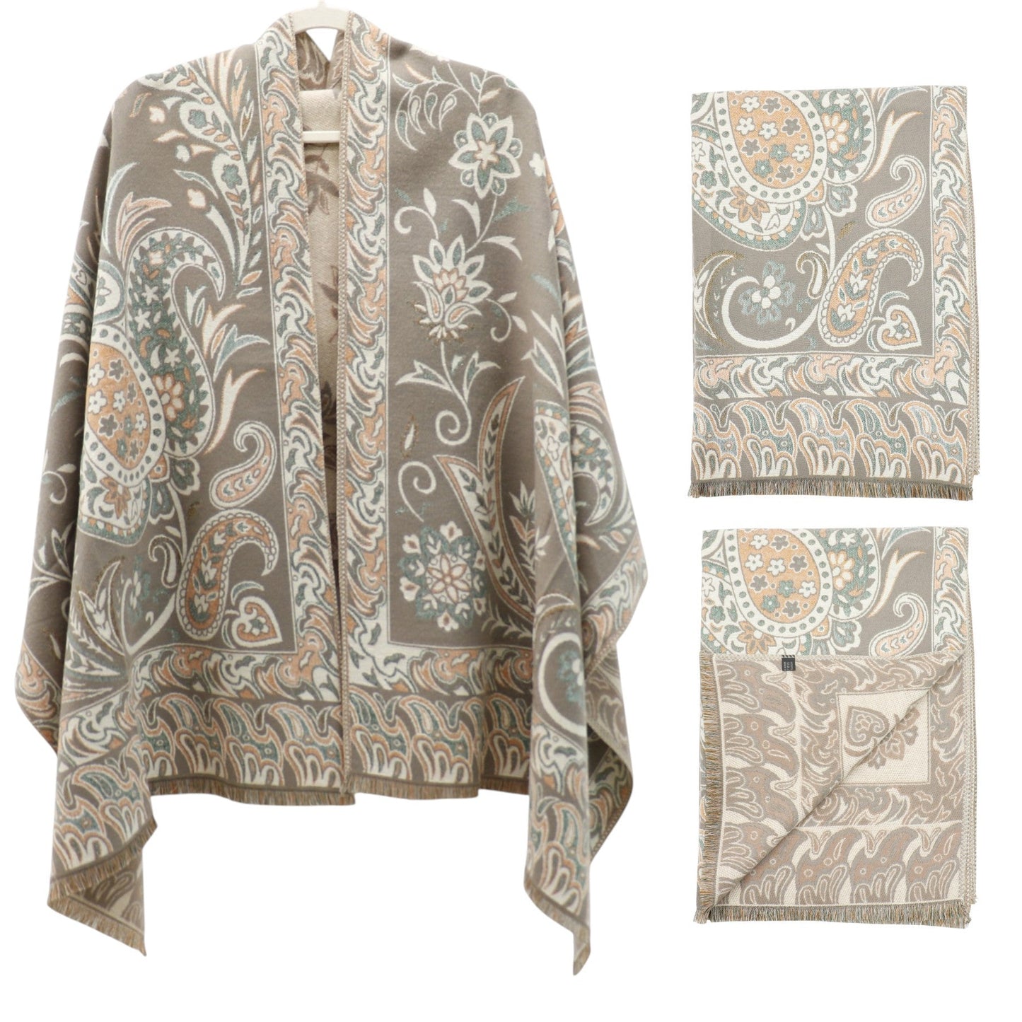 Cashmere Feel Winter Reversible Paisley Scarves SCF5726-51 (12PC)