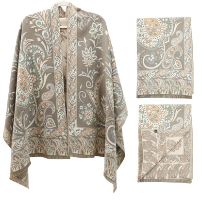 Cashmere Feel Winter Reversible Paisley Scarves SCF5726-51 (12PC)