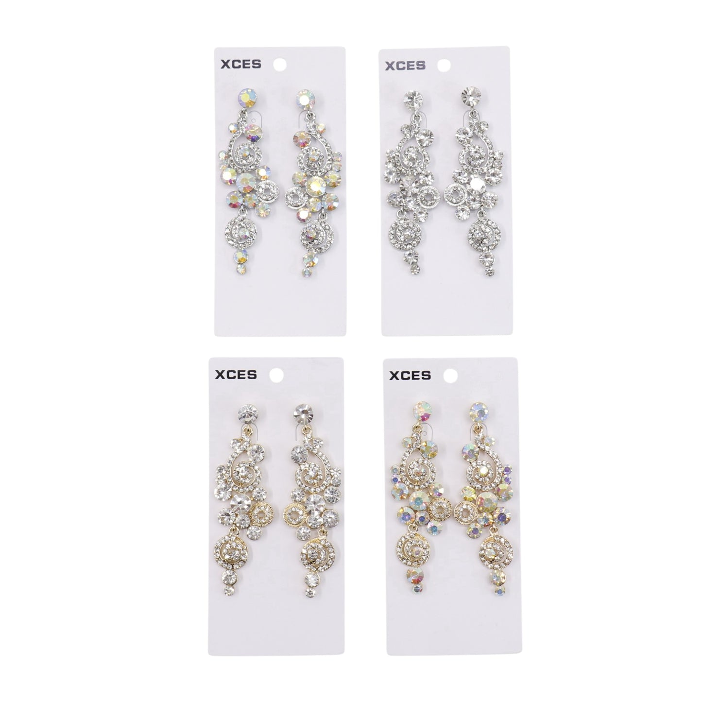 Oval Crystal Drop Bridal Earring JE72996 (3PAIR)