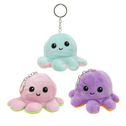 Reversible Octopus Plushie Key Chain KC1225-1. (12PC)
