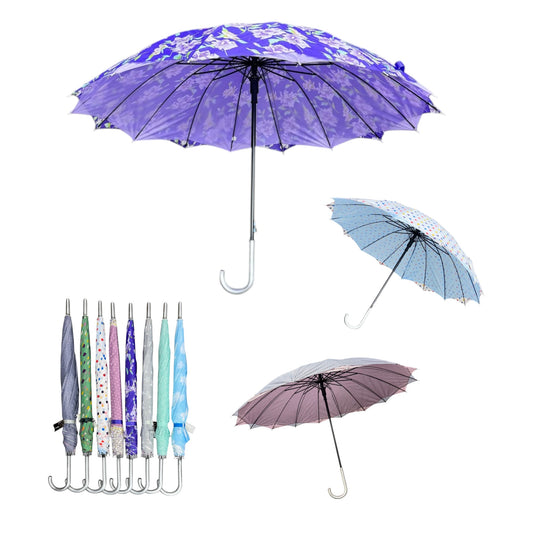 Double Layered Adults Floral 16 Panel Umbrella UM6011 (12PC)