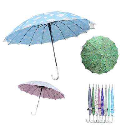Double Layered Adults Floral 16 Panel Umbrella UM6011 (12PC)