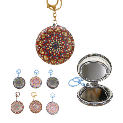 Mandala Round Mirror Key Chain JM6402-2 (12PC)