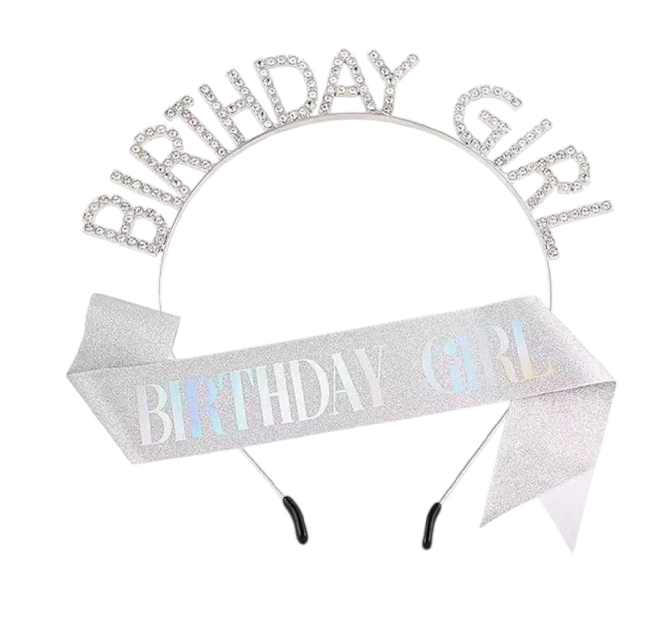 Birthday Girl  Tiara With Sash For Women BG5218-1 (3PC)