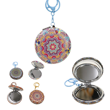 Mandala Round Mirror Key Chain JM6402-2 (12PC)