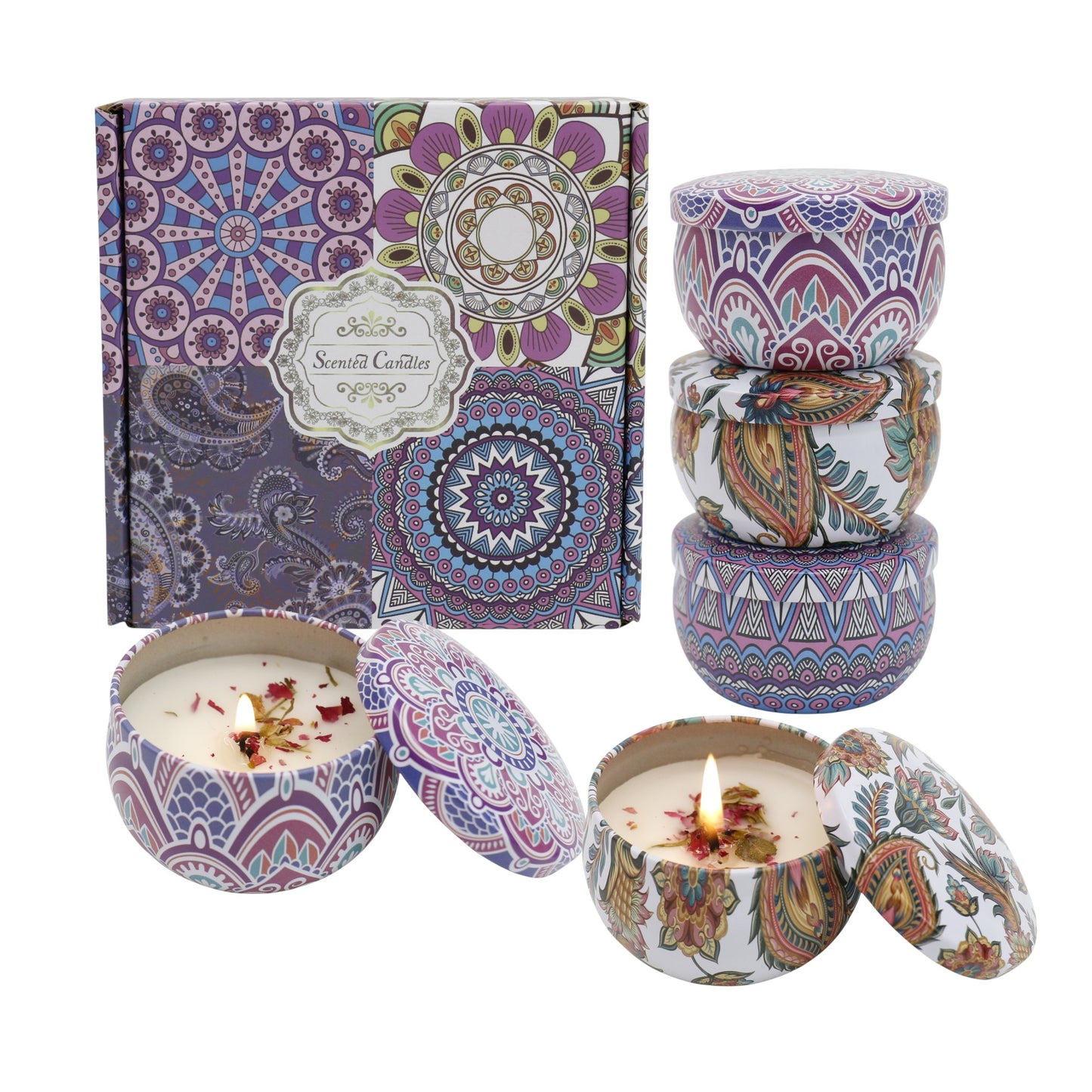 Bohemia 4pcs Fragrance Scented Candle AC5113-2 (3Pack)