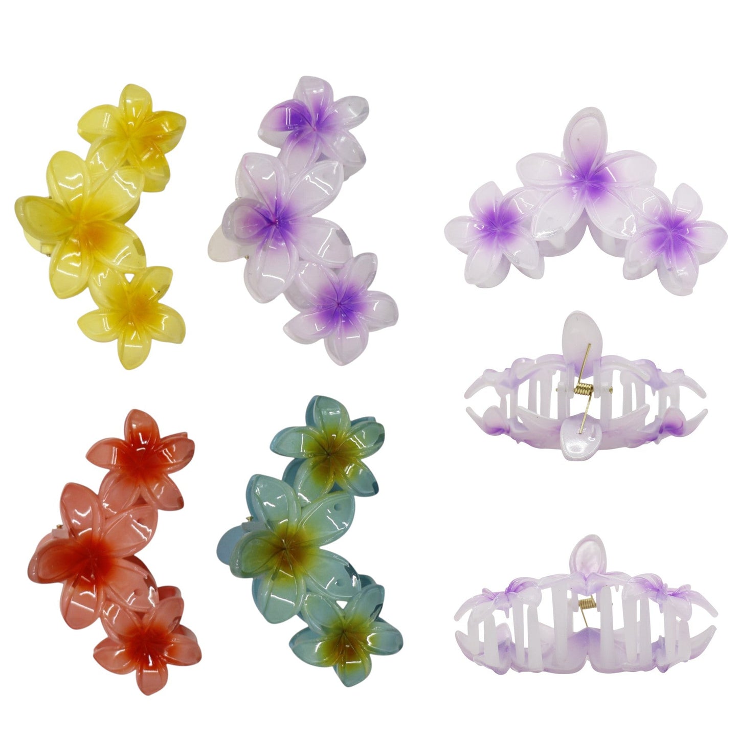 Hawaiian Flower Hair Claw Clip JH5109-6 (12PC)