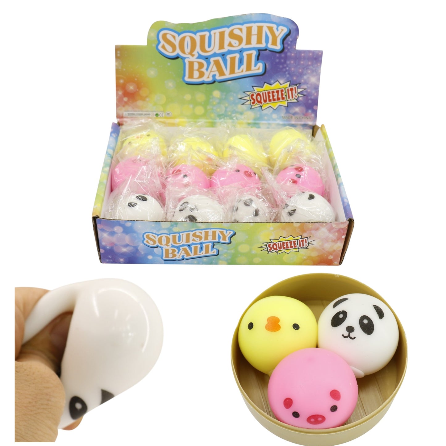 Mini Animal Ball Flour Squishy Toy JT6610-17 (12PC)