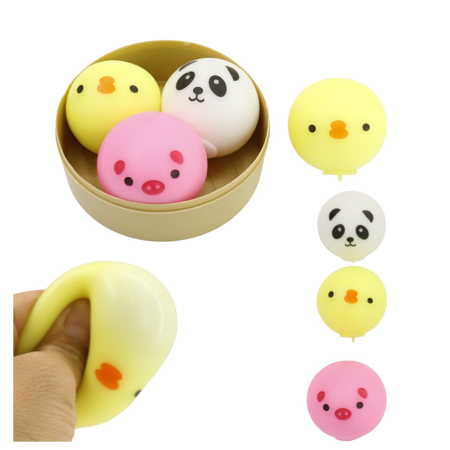 Mini Animal Ball Flour Squishy Toy JT6610-17 (12PC)