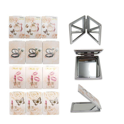 Butterfly Floral Beauty Makeup Compact Mirror JM5921-6 (12PC)