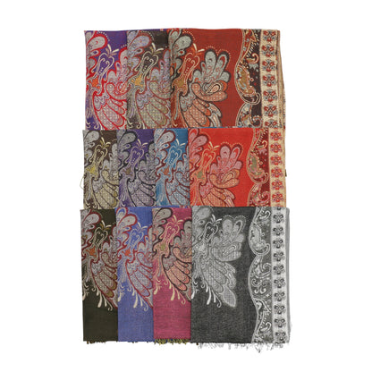 Metallic Pashmina Butterfly SCF4815-9. (12PC)
