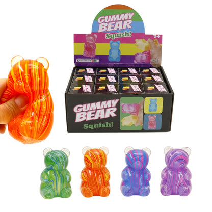 Marbled Gummy Bear Colorful Squishy JT6528-13. (12PC)