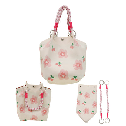 Cosmos Pattern Women's Knitted Bucket Bag BG6325-3 (3PC)