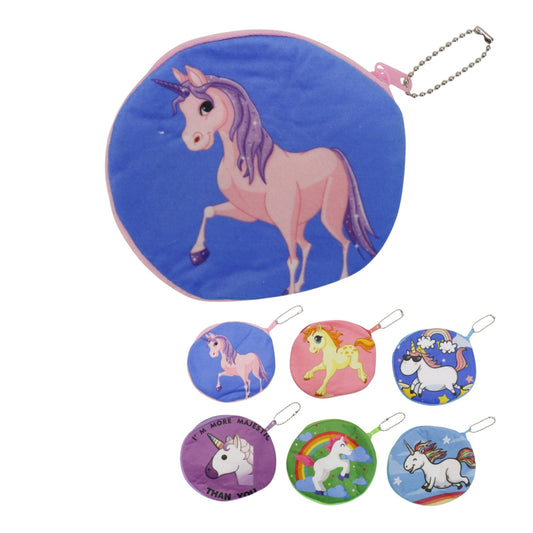 Unicorn Mini Coin Purse Key Chain SY0754 (12PC)