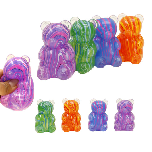Marbled Gummy Bear Colorful Squishy JT6528-13! (12PC)