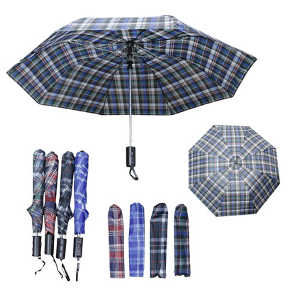 Classic Check Pattern 2 Fold Umbrella for Women & Men UM5118 (12pc)