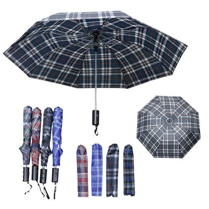 Classic Check Pattern 2 Fold Umbrella for Women & Men UM5118 (12pc)