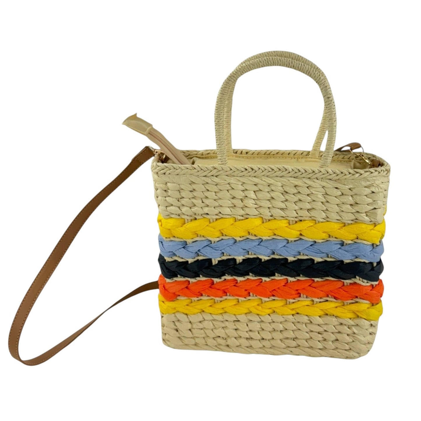 Rattan Beach Tote Shoulder Bag BG4225-1... (2pc)