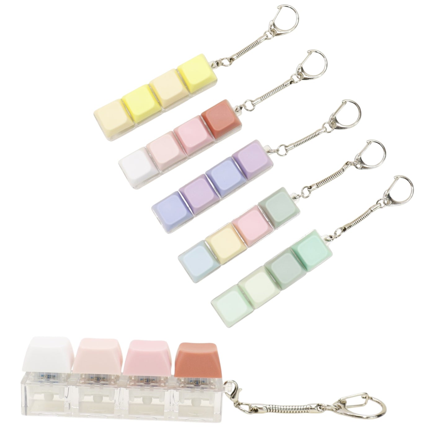 Pastel Clicky Keycap Fidget Keychain SS6426-8 (12)