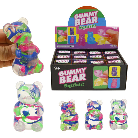 Gummy Bear Clear Colorful Squishy JT6415-3 (12PC)