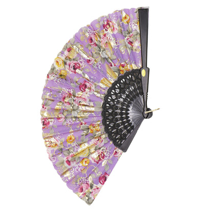 Peony Rose Glod Butterfly Folding Hand Fan FN0452 (12PC)