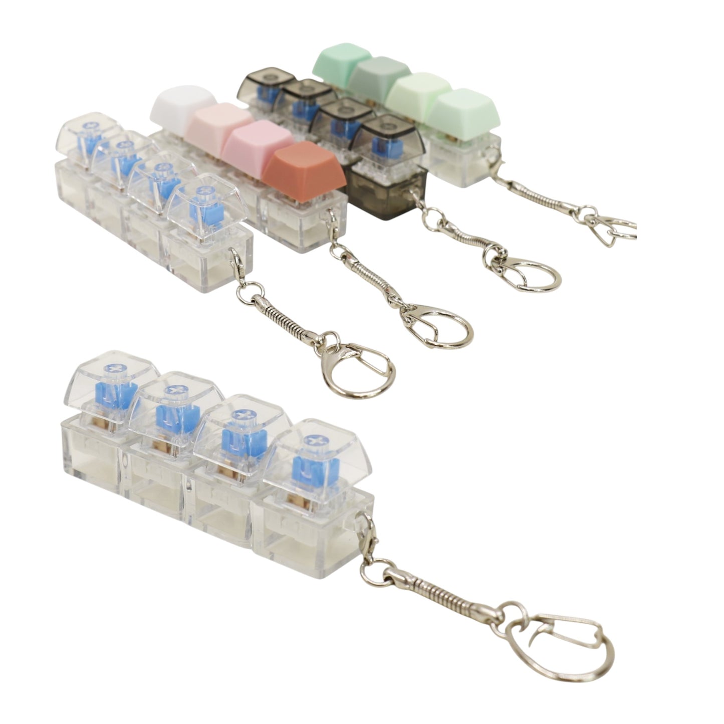 Pastel Clicky Keycap Fidget Keychain SS6426-12 (12)