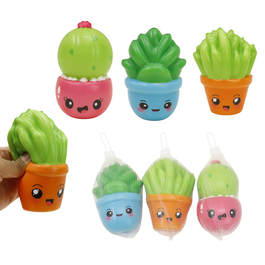 Cactus Plants Foam Sponge Squishy Toy SS6425-1 (12PC)