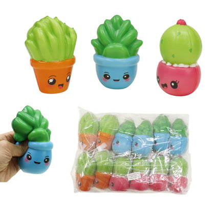 Cactus Plants Foam Sponge Squishy Toy SS6425-1 (12PC)