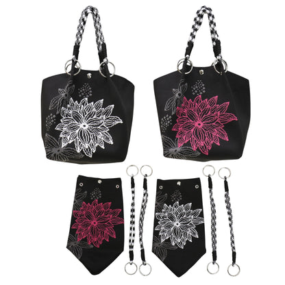 Floral Pattern Women's Knitted Bucket Bag JB6122-2 (12PC)