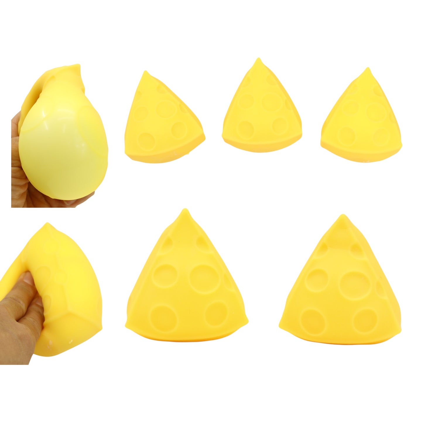 Viral Triangle Cheese Squishy Toy TR6419-1 (12PC)