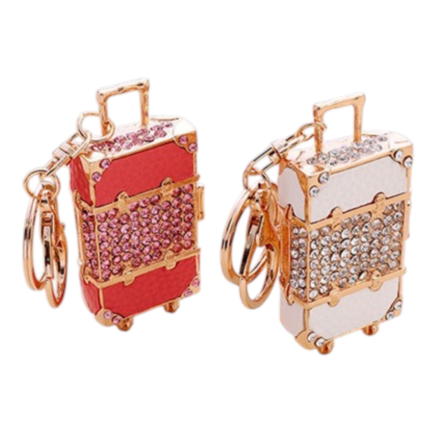 Cute Suitcase-Shaped Rhinestone Keychain and Bag Charm JK6303-22 (12)