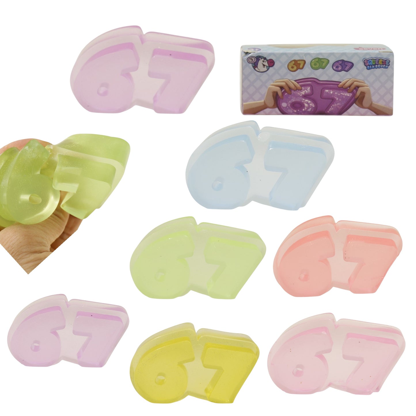 67 Silicon Squishy Toy JT6427-7 (12PC)