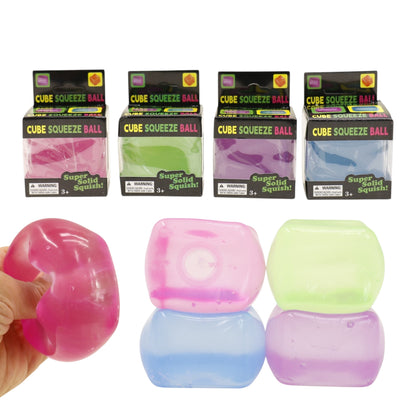 Clear Colors Cube Maltose Putty Filled Squishy TR6422-22 (12PC)