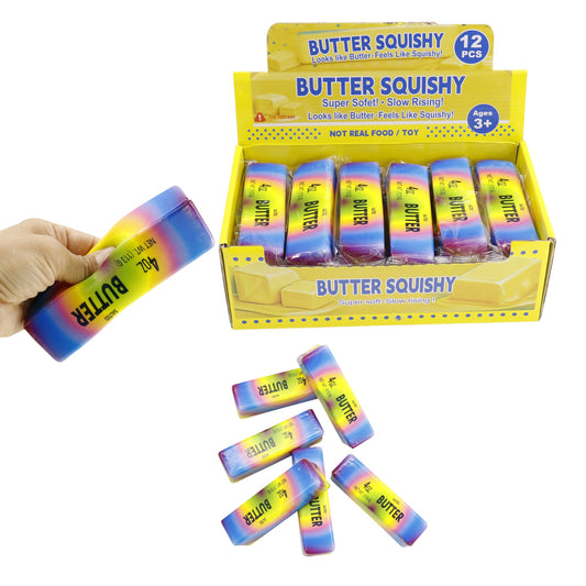 Marbled Rainbow Salted Squishy Butter Toy JT6603-9. (12PC)