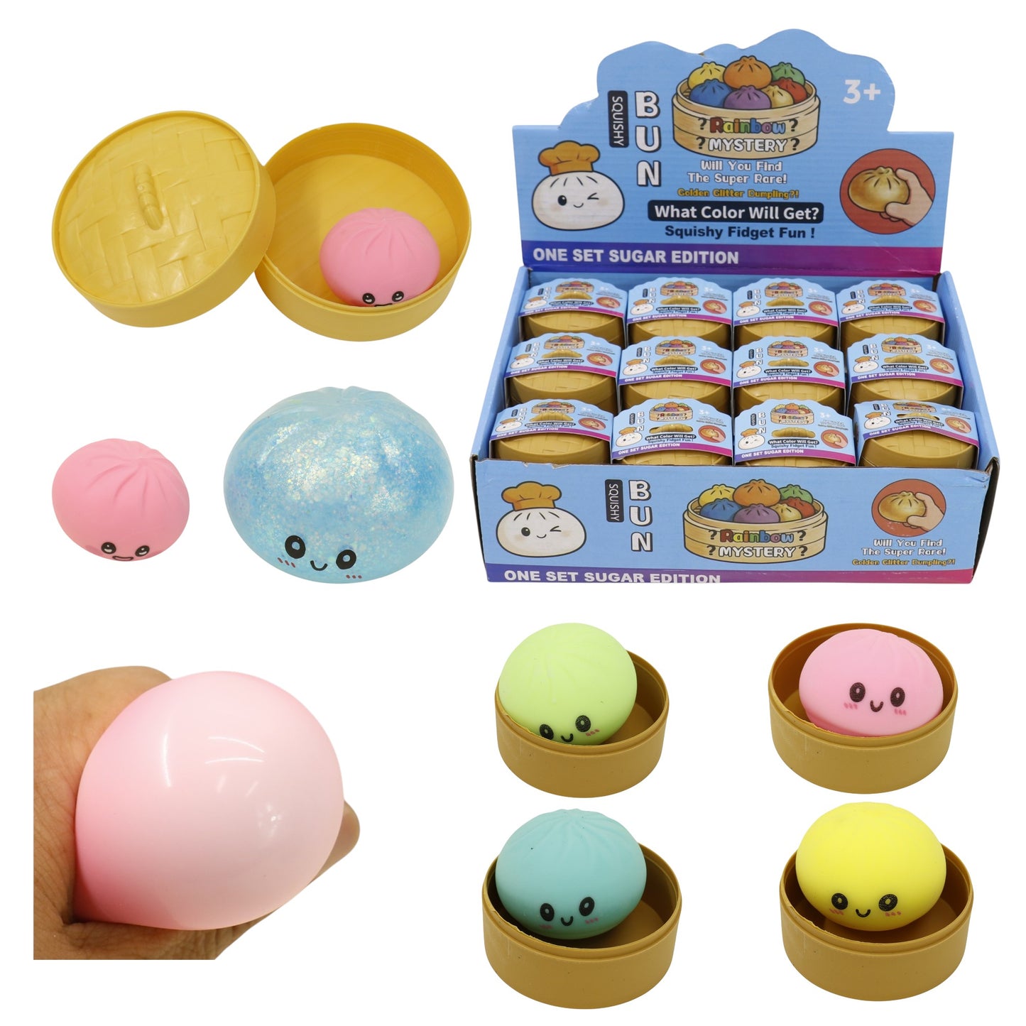Mini Flour Squishy Dumpling With Steamer SQ6606-7! (24PC)