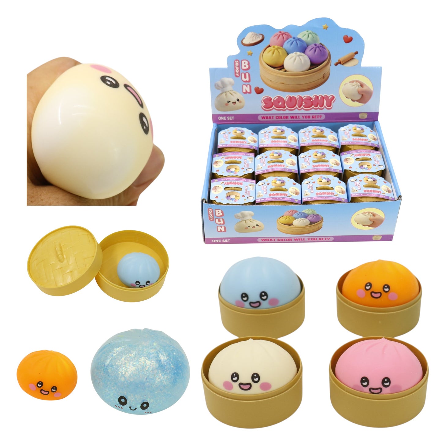 Mini Flour Squishy Dumpling With Steamer SS6510-48 (24PC)