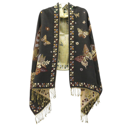 Metallic Pashmina Butterfly SCF4815-12. (12PC)