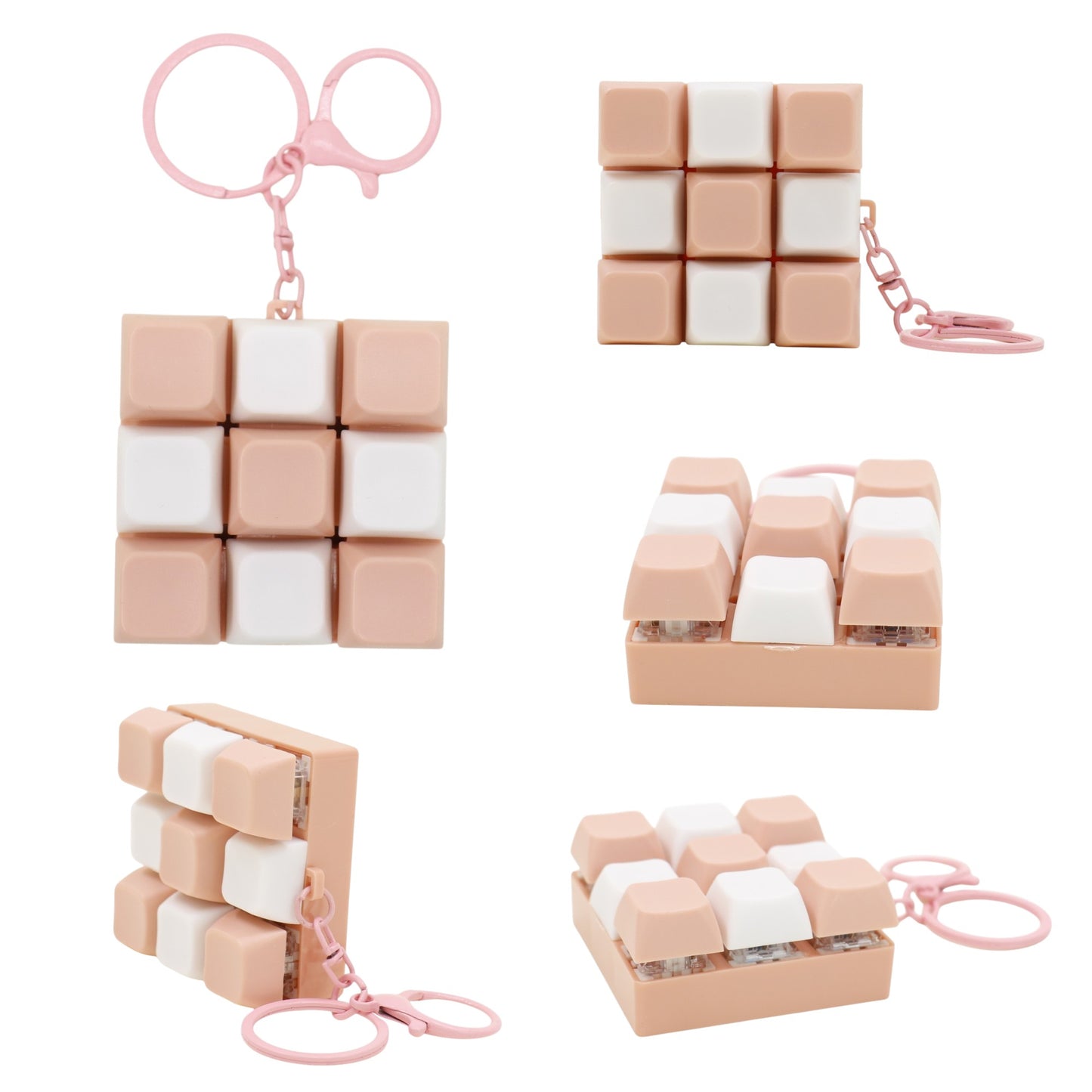 Colorful Keyboard Clicky Keycap Fidget Keychain  SS6426-1 (12)