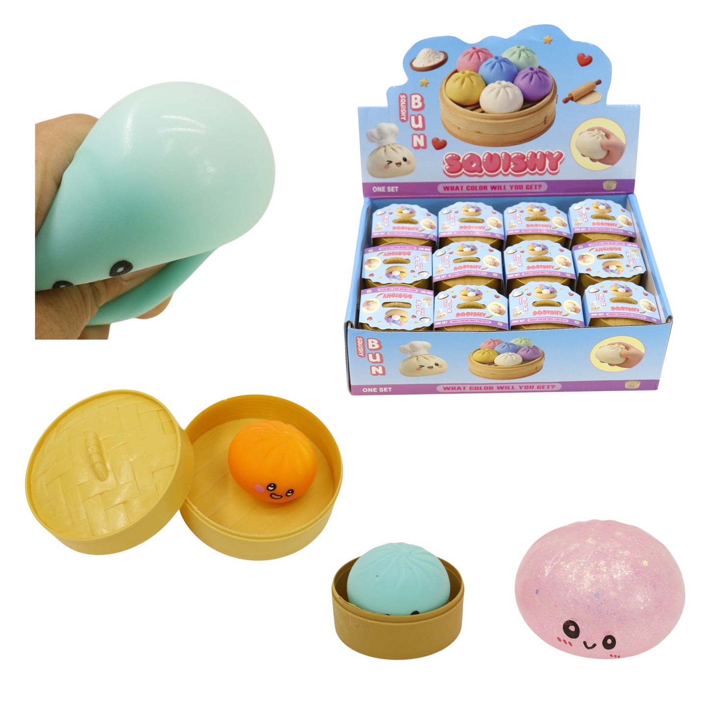 Mini Flour Squishy Dumpling With Steamer SS6510-48 (24PC)