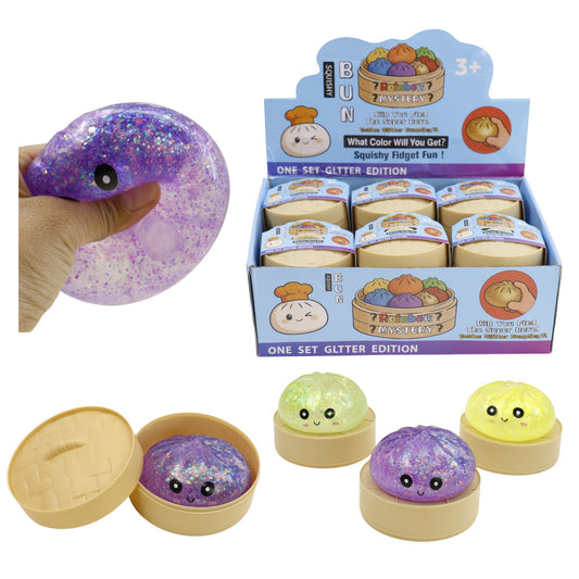 Glitter Maltose Sugar Squishy Dumpling Toy JT6610-15! (12PC)