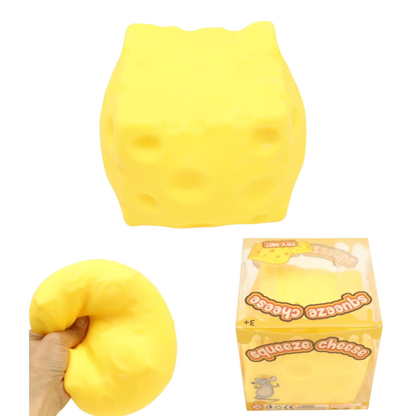 Viral Cube Cheese Squishy Toy TR6511-3 (4PC)