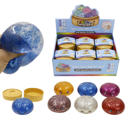 Glitter Jiggly Bun Squishy Dumpling JT6428-3 (12PC)
