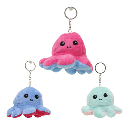 Reversible Octopus Plushie Key Chain KC1225-1. (12PC)