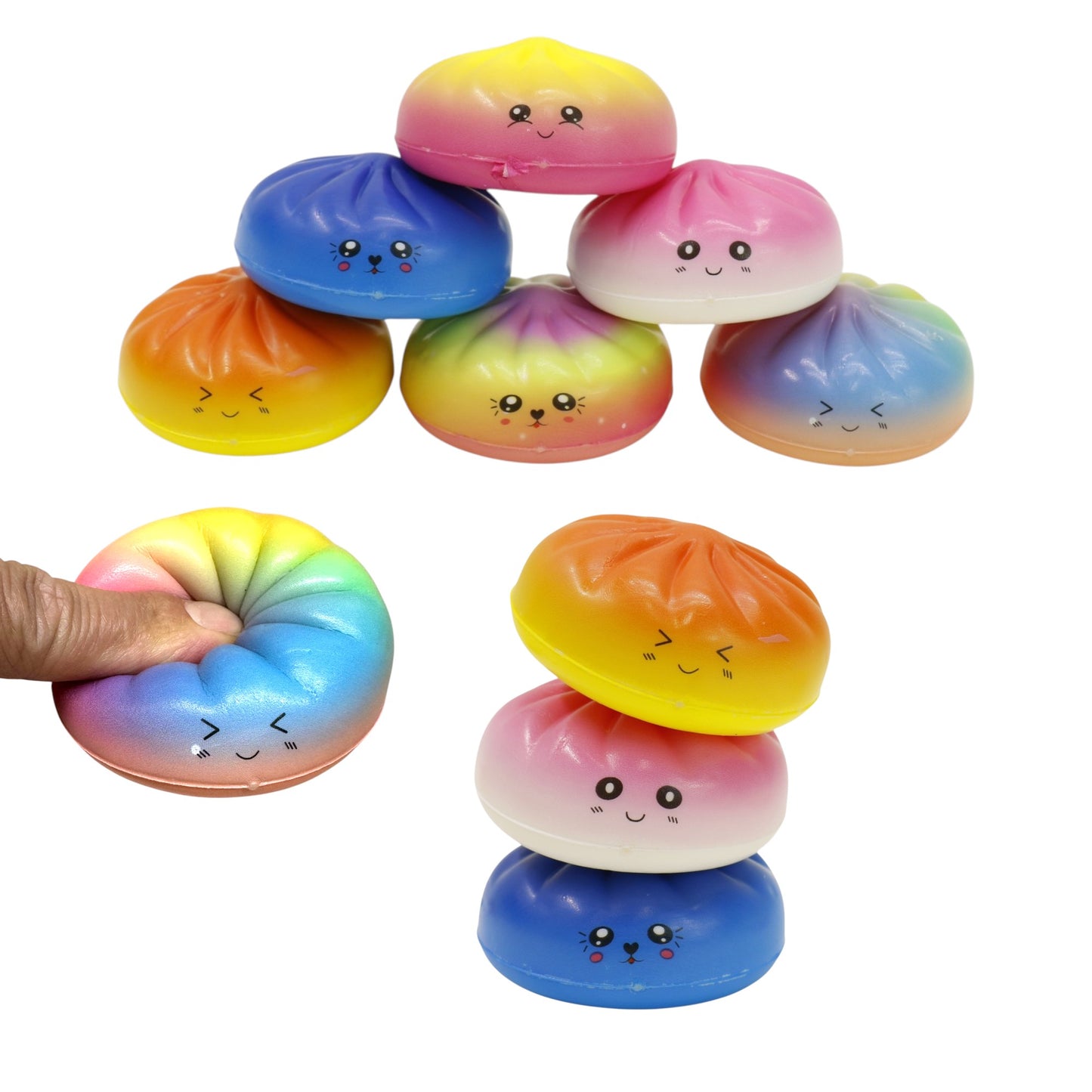 Mini Rainbow Foam Squishy Dumpling TY6404-11 (12PC)